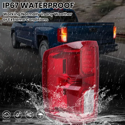 Miniatura 5 de Conjunto de luz trasera LED compatible con Chevy Silverado 1500 2016 2017 2018 lámpara de freno trasera trasera 84288718 lado izquierdo