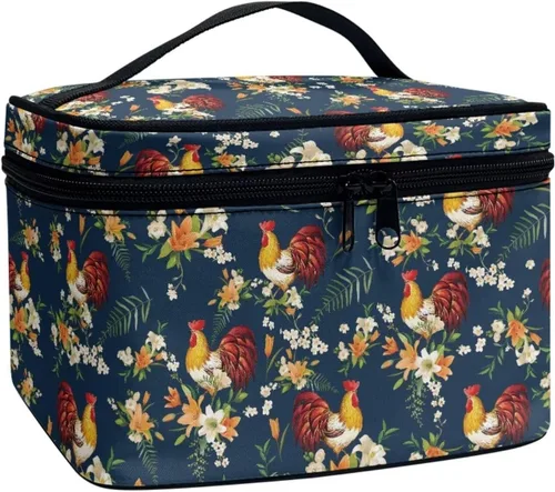 Miniatura 33 de JoyLamoria Bolsa de Maquillaje Portátil Bolsa de Cosméticos de Viaje Bolsa de Maquillaje con Gran Capacidad Bolsa con Cremallera, Aztec Southwestern