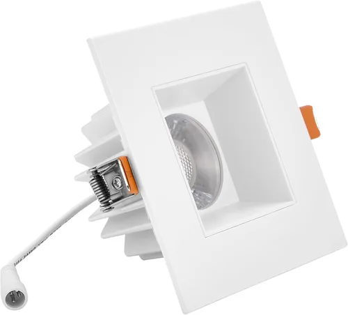 Miniatura 2 de Maxxima Foco LED empotrado cuadrado ultrafino de 4 pulgadas de bajo kelvin, antirreflejo, clasificación IC sin lata, 1200 lúmenes, 5 temperaturas