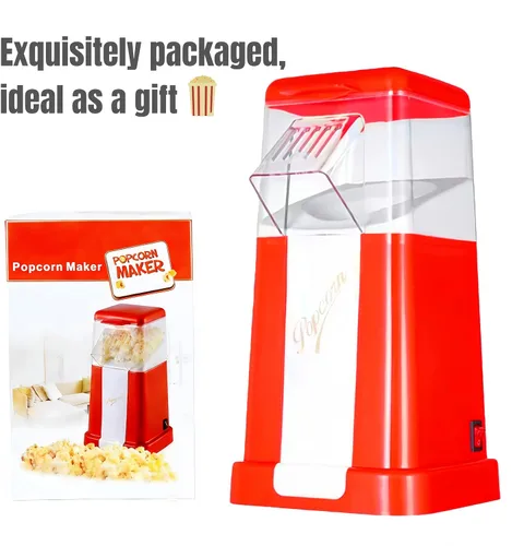Miniatura 8 de Mini máquina de palomitas de maíz, para el hogar, 3 minutos sin aceite, popping retro compacto para noches de cine familiares, regalo ideal