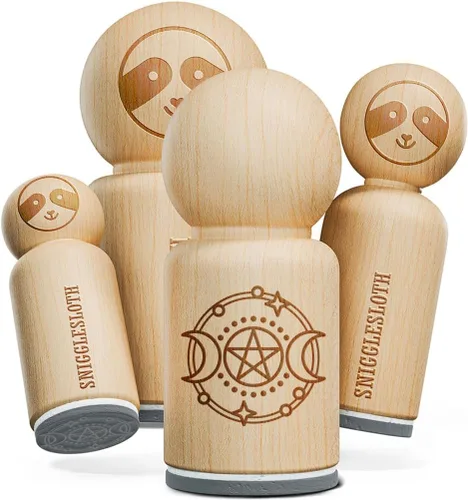Sello de goma Moon and Star Orbit para sellar planificadores de manualidades, mini de 1/2 pulgada