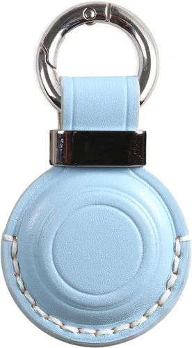 Miniatura 17 de Llavero de Cuero Genuino Compatible con Airtag, Soporte Seguro para Llavero de Air Tag Funda de Cubierta Anillo de Llavero Accesorios - Rosa V2.0