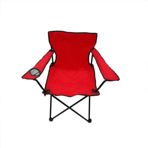 Miniatura 5 de Trademark Innovations Silla plegable de campamento de playa para exteriores, 18 pulgadas de largo x 31 pulgadas de ancho x 32 pulgadas de alto, rojo