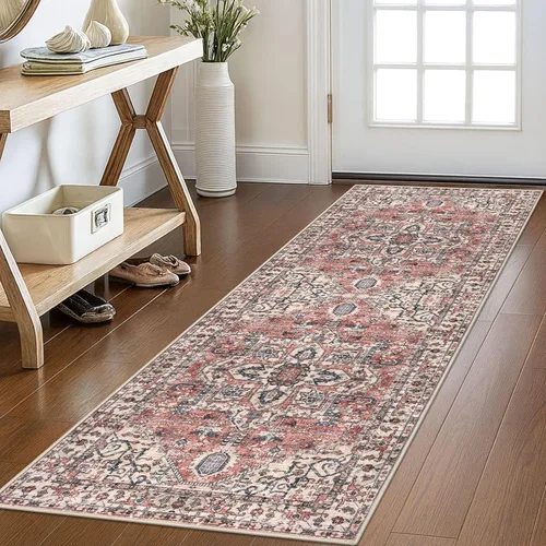 Miniatura 110 de KOZYFLY Alfombra Pequeña de Área 2x3 Pies Alfombras para Entrada Lavable Boho Alfombra de Entrada Antideslizante Tapete de Puerta Interior Entrada