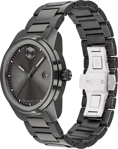 Miniatura 2 de Movado Mens Bold Verso Swiss Quartz 3 Hand Watch with Stainless Steel Bracelet Grey