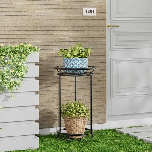 Miniatura 5 de YIUKEA - Soporte para plantas para interiores y exteriores - Estante organizador alto de varios niveles de metal para macetas, exhibidor de flores