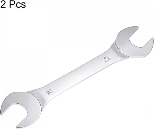 Miniatura 4 de uxcell Llave fina de extremo abierto, 0.669 in x 0.748 in, espejo métrico, acero de alto carbono, para mantenimiento doméstico y reparaciones