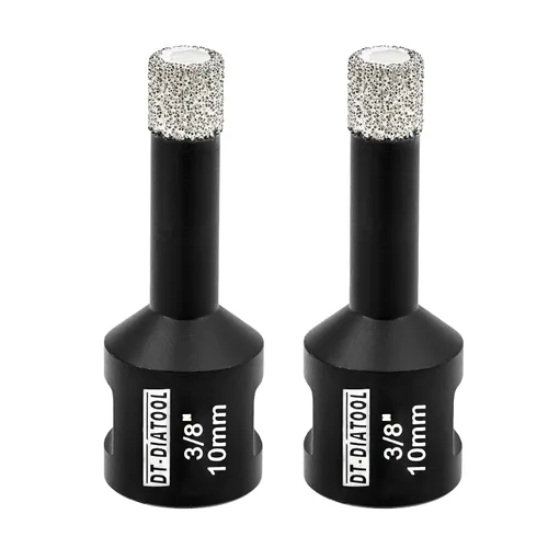 Miniatura 11 de DT-DIATOOL Broca de núcleo de diamante de 1/4 pulgada con hilo 5/8"-11 de vacío soldado para baldosas de porcelana, cerámica, gres, mármol, granito