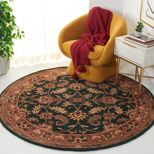 Miniatura 26 de Safavieh colección Heritage HG628A - tapete oriental tradicional hecho a mano de lana verde oscura y dorada, Lana, negro / beige (Black/ Beige)