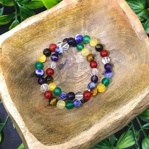 Miniatura 304 de Gem Avenue Handmade Round Bead Stretch Bracelet Unisex Natural Stone Beaded Jewelry for Men & Women, Elastic Wristband for Daily Wear