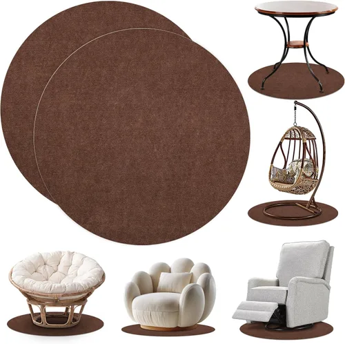 Miniatura 9 de Almohadillas reclinables para suelos de madera dura, pinzas reclinables antideslizantes, almohadillas para muebles para alfombras, tapete Marrón