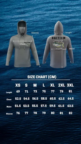 Miniatura 6 de Fishing Shirts for Men,UPF50 Hooded Long Sleeve with Gaiter, Sun Protection Dry Fit Apparel, Face Mask, Fishing Clothes