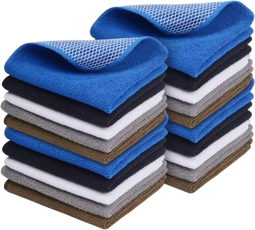 Miniatura 16 de SINLAND Paño de microfibra para lavar platos, trapos de platos, el mejor paño de cocina para lavar, paños de limpieza con lado abrasivo de polímero