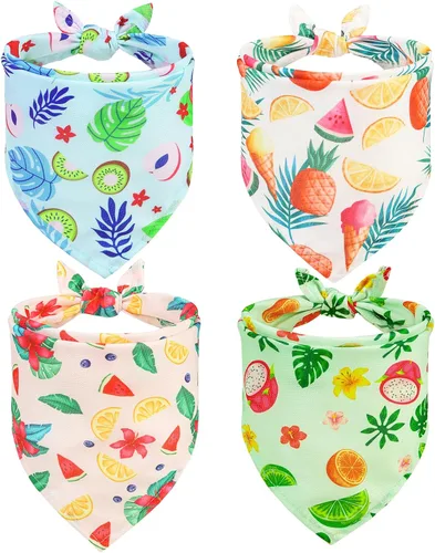 Miniatura 14 de EXPAWLORER Bandanas de Halloween para perro, paquete de 4 bandanas reversibles para perros para disfraz de niños y niñas, bufandas triangulares