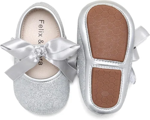 Miniatura 24 de Felix & Flora Zapatos de bebé de suela suave - Zapatos de bebé para caminar, mocasines, suela de goma, zapatos de cuna