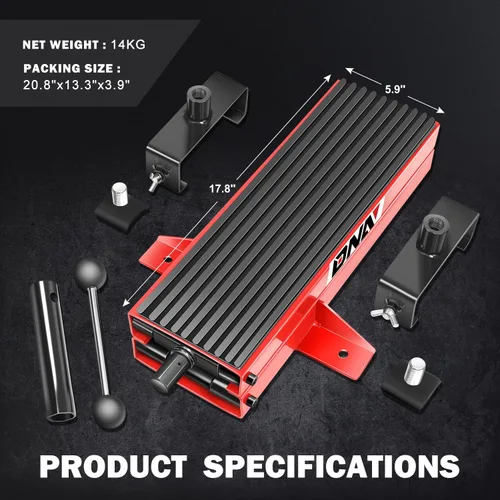 Miniatura 4 de DNA Motoring - Soporte elevador de tijera de acero para moto y ATV, con sillín y almohadilla de goma, 2 en 1, 1100 libras (500 kg), rango