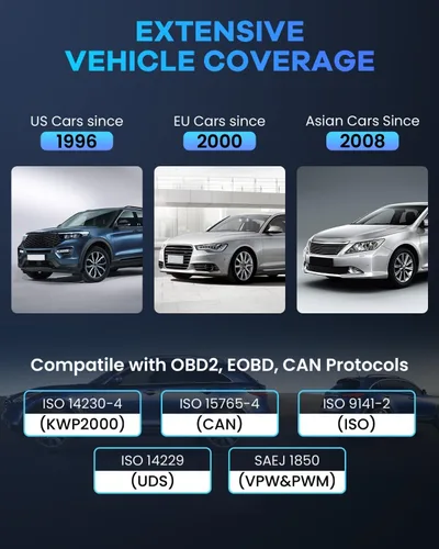 Miniatura 6 de Mucar CDE900 Escáner OBD2, Lector de Código de Auto con Sistema de Comprobación del Motor, Herramienta de Diagnóstico Automotriz con Pantalla Táctil