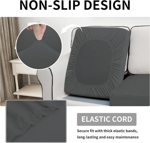 Miniatura 3 de Easy-Going Fundas de Cojines de Sofá Impermeables, Fundas Antideslizantes a Prueba de Fugas para Asientos de Sofá, Protector de Muebles Acolchado