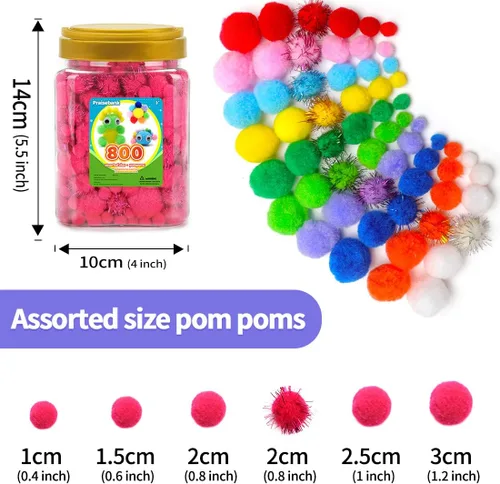 Miniatura 91 de Praisebank Pompones rojos, 90 unidades, 1.5 pulgadas, perfectos para artes y manualidades