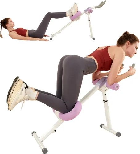 HOTWAVE Entrenador abdominal plegable,Máquina de entrenamiento abdominal ajustable,Fortalecer la fuerza del núcleo,Equipo de ejercicio en casa,