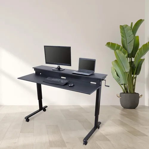 Miniatura 24 de DESK STORE - Escritorio para computadora ajustable para estar sentado o parado