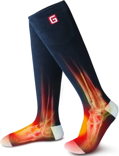Miniatura 11 de Rabbitroom Calcetines Calentadores de Batería Eléctrica Calcetines Aislantes Térmicos para Artritis, Invierno Grueso Caliente Calefacción Calcetín