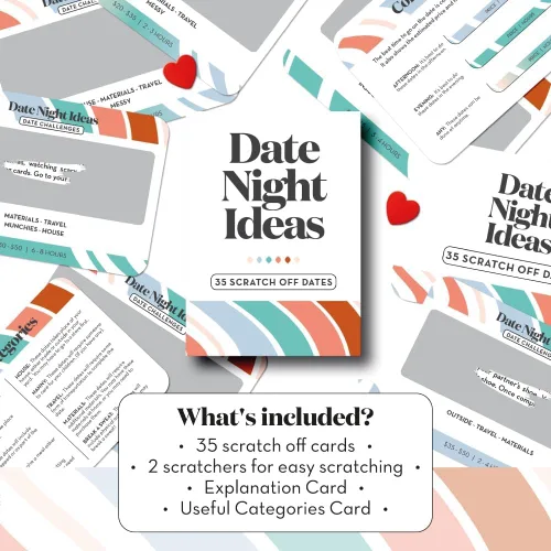 Miniatura 5 de 35 ideas para raspar una cita nocturna, regalos para parejas para él, ella, novia, novio, esposa o marido, juego de cartas de aniversario