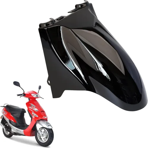 Minho Partes del cuerpo del scooter negro ABS guardabarros delantero ruedas para guardabarros delantero chino 50cc scooter ciclomotor TaoTao Pony