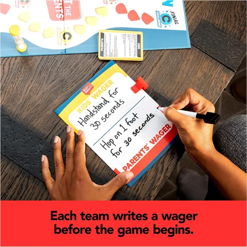 Miniatura 4 de Juego de Trivia Familiar Clásico Beat The Parents, Niños Contra Padres, con 25 Cartas de Bonificación para Edades de 6 años en adelante