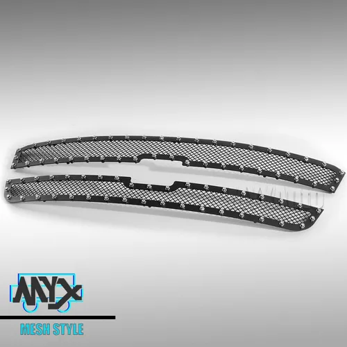 Miniatura 3 de Rejilla de remache frontal de acero inoxidable negra compatible con Chevy Avalanche 1500/2500 03-05 Silverado1500/1500HD/SS/2003-2004 Chevy