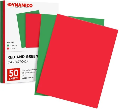 Cartulina verde de color festivo, papel de cartulina para artes y manualidades de Navidad y Año Nuevo, invitaciones, tarjetas de felicitación,
