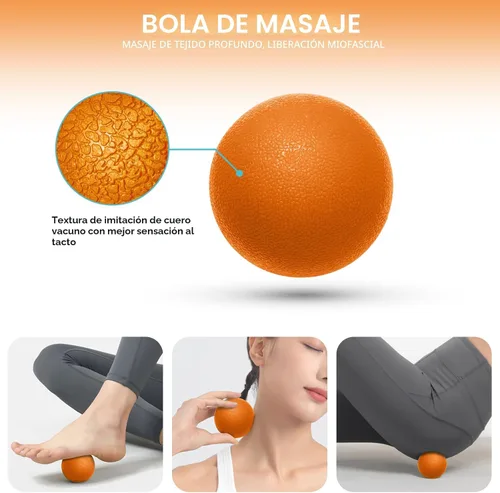 Miniatura 4 de Krightlink Juego de rodillos de espuma 5 en 1 para masaje muscular de tejido profundo, rodillo de espuma para ejercicio de fitness, rodillo