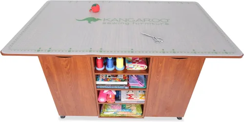 Miniatura 17 de Kangaroo Kookaburra Mesa de corte – Estación de trabajo grande de costura, acolchado y manualidades con superficie expandible de 70 x 40 pulgadas