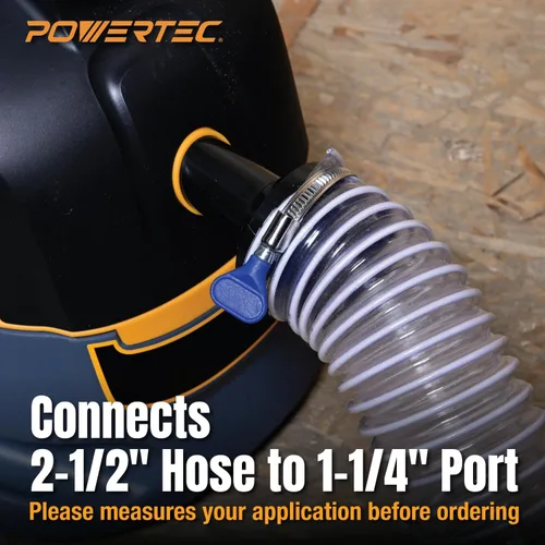 Miniatura 2 de POWERTEC 70140-P2 Reductor de manguera de 2-1/2" a 1-1/4", paquete de 2