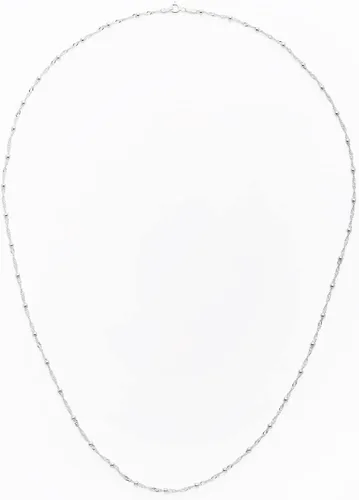 Miniatura 2 de Tienda Essentials Sterling Silver Singapore Bead Chain Station Necklace