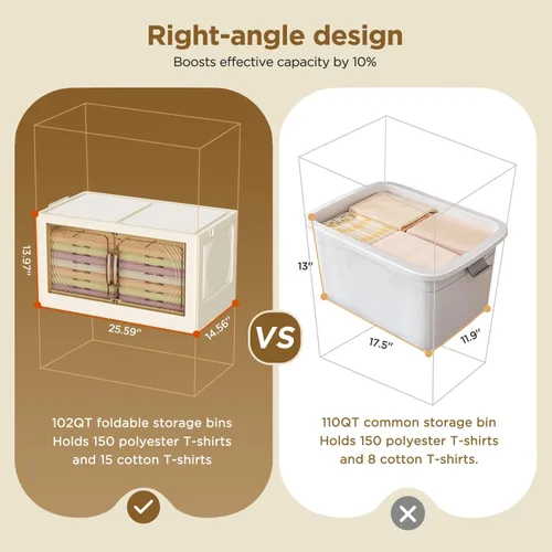Miniatura 6 de Contenedores de almacenamiento de plástico de 5 niveles con tapas, caja de almacenamiento plegable con puertas y ruedas, contenedores