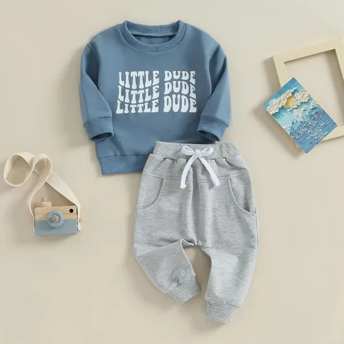 Miniatura 3 de Conjunto de ropa de 2 piezas para bebés y niños pequeños para otoño e invierno