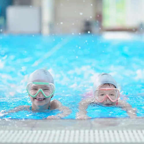 Miniatura 7 de Máscara de natación para niños, gafas de natación para niños de 180° antivaho, a prueba de fugas, con cubierta de nariz y correa de tela para edades