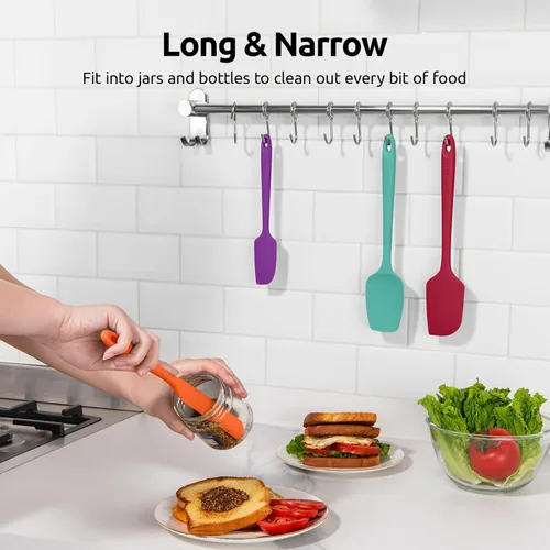 Miniatura 9 de Espátula de silicona resistente a altas temperaturas: U-Taste 315ºC a prueba de calor, de grado alimenticio, de goma, raspador de cocina