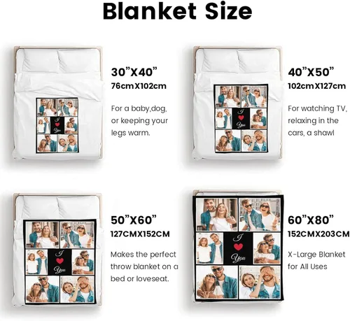 Miniatura 112 de Mantas personalizadas con foto, manta de fotos personalizada, mantas personalizadas con imagen, regalos personalizados para mujeres, hombres