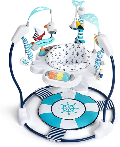 Centro de actividades para bebés saltador Centro de juegos de actividades interactivas saltador con juguetes para bebés, asiento rotatorio de 360°