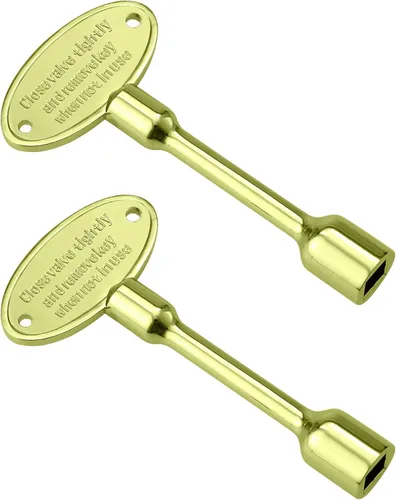 Paquete de 2 llaves universales de válvula de gas para vástagos de válvula de gas de 1/4 y 5/16 pulgadas, llave de gas de repuesto para fogatas de