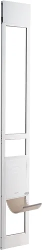 Miniatura 12 de VEVOR Puerta para perro para puerta corrediza de vidrio, 75 7/8 "-80 11/16 pulgadas de altura ajustable para puertas correderas, marco de aluminio