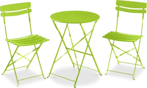 Miniatura 21 de Best Choice Products Juego de 3 piezas de bistró, diseño plegable que ahorra espacio, acero sólido, juego de muebles de patio al aire libre con 2