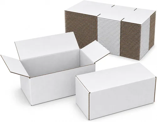 Miniatura 32 de Cajas de envío pequeñas de 9 x 6 x 2 pulgadas (paquete de 25) – Cajas de cartón corrugado blancas resistentes para pequeñas empresas, comercio Blanco