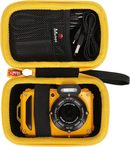 Miniatura 10 de Mchoi Funda de transporte rígida impermeable de repuesto para cámara digital Kodak PIXPRO WPZ2 resistente e impermeable, solo funda, azul