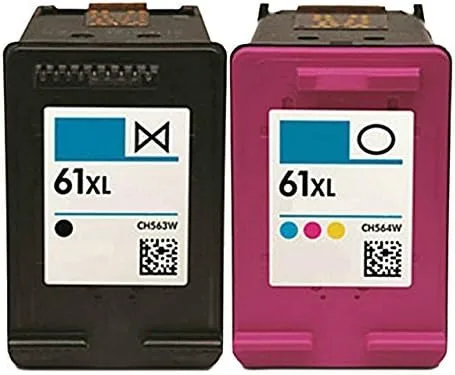 Cartucho de tinta de repuesto para HP 61XL para impresoras Deskjet 1010 3050 2540 2050 Envy 4500 5530 Officejet 2620 (1 negro, 1 color)