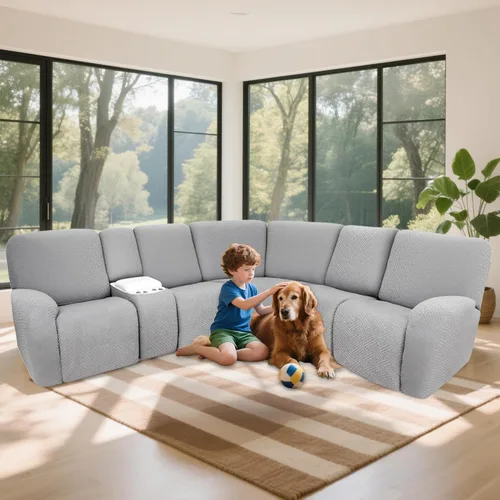 Miniatura 2 de Fundas de sofá reclinable seccional 100% impermeables para sofá reclinable en forma de L, funda de sofá modular de esquina en forma de L, fundas