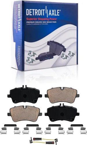 Miniatura 4 de Detroit Axle - Kit de freno delantero para Mercedes-Benz C230 2003-2005, 2001-2005 C240, 2008-2009 CLK350, rotores de freno de disco de 11.34