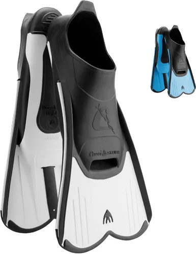 Miniatura 8 de Cressi - Aletas de bolsillo cortas de pie completo para natación o entrenamiento en la piscina y en el mar - Ligeras: fabricadas en Italia Azul